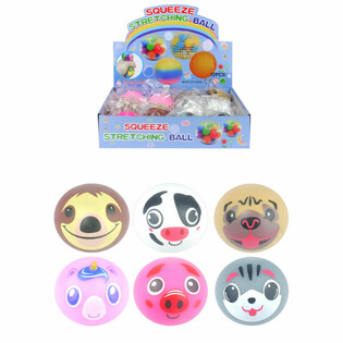 MIX ANIMALI SQUEEZE / PALLINE ANTISTRESS IN DISPLAY (12 pz.)