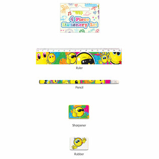 SET DI CANCELLERIA SMILEY DA 4 PEZZI (24 pz.)