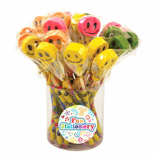 Matite Smiley Allegre con Gomma (24 pezzi)