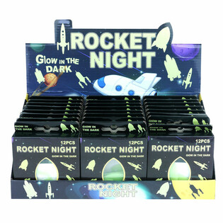 ADESIVI DA SOFFITTO RAZZO SPAZIALE GLOW IN THE DARK IN DISPLAY (24 pz.)