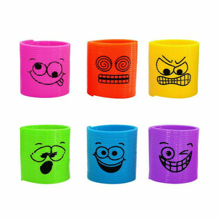 MINI MOLLE SPIRALI FUNNY FACES Ø3.5 CM (6 pz.)