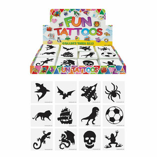 TATUAGGI DIVERTENTI - MODELLO: BAMBINI, Confezioni da 12 Tatuaggi IN DISPLAY (48 pz.)