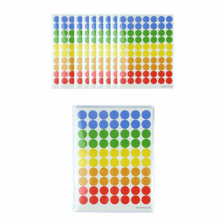 FOGLIO DI ADESIVI CON 70 ADESIVI A PUNTINI COLORATI (10 pz.)