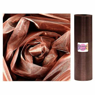 Rotolo di Organza - 28 cm x 25 Metri - Colore Marrone Cioccolato (1 pz.)