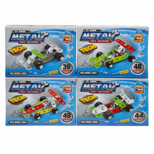 Kit di Costruzione Auto da Corsa in Metallo (Display 24 pezzi)