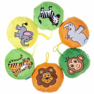 Animali della Giungla di Peluche - Diametro: 10 cm (48 pz.)