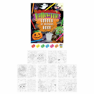 Libretti da colorare Halloween con numeri (48 pz.)