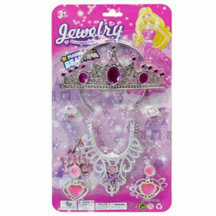 SET BELLEZZA PRINCIPESSA CON TIARA, ORECCHINI, COLLANA E ANELLI