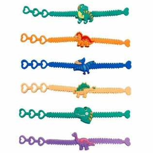 BRACCIALETTI IN SILICONE CON DINOSAURI (12 PEZZI)