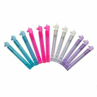 Bacchette per bolle di sapone Unicorno colorate (Conf. da 12 pz.)