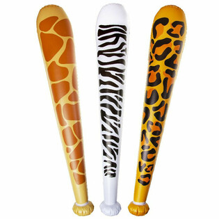GRANDE CLAVA GONFIABILE ANIMALI SELVATICI - 85CM - COLORI MISTI (12 pz.)