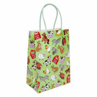 Sacchetti Regalo in Carta Animali della Fattoria (12 Pezzi)