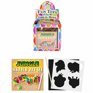 Carta da Grattare ECO FRIENDLY: Animali della Giungla (Display 108 pz.)