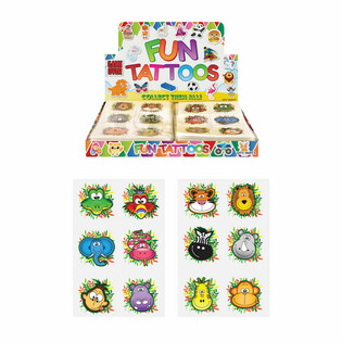 FUN TATTOOS - MODELLO: ANIMALI DELLA GIUNGLA IN DISPLAY (96 pz.)