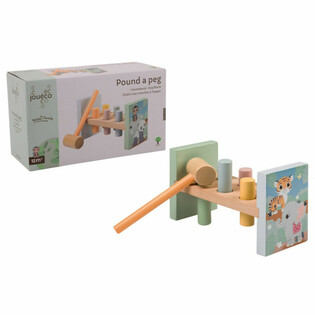 JOUECO - Banco da martellare in legno Animali Selvatici - Per bambini dai 12 mesi (1 pz)
