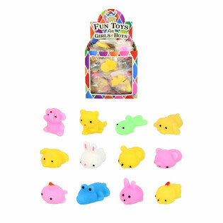 Animaletti Squishy per Pesca di Beneficenza - In Display (96 pz.)