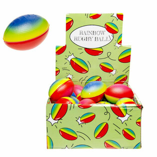 PALLONI DA RUGBY ARCOBALENO IN ESPOSITORE (24 pz.)