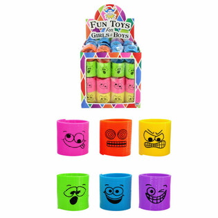Mini Molle Spirali Faccine &Oslash;3.5 cm in Display (60 pz.)