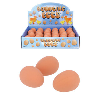 Palline Rimbalzanti a Forma di Uovo in Display (24 pz.)