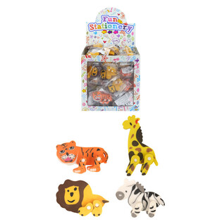 GOMME ANIMALI DELLA GIUNGLA IN DISPLAY (84 pz.)
