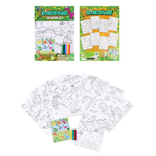 GRANDE SET DA COLORARE - MODELLO: DINOSAURO - Dim 22x30x1 CM (12 pz)