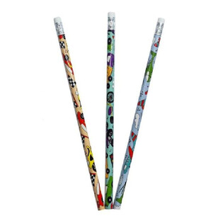 MATITA VEICOLI CON GOMMA (12 pz.)