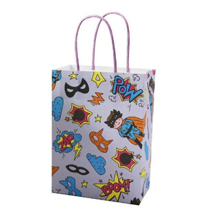 Sacchetti Regalo in Carta Supereroe - 16x9x22 cm (12 pz.)