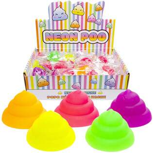 CACCA SQUEEZE NEON - COLORI MIX - IN DISPLAY (50 pz.)