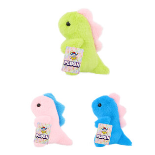 DINOSAURO DI PELUCHE - ALTEZZA 17CM - COLORI MISTI (12 pz.)