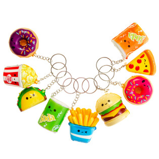 Portachiavi Squishy Fast Food in Display (24 pz.)