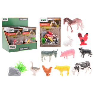 ANIMAL WORLD - Set Animali della Fattoria 12 Pezzi - Display (12 pz)