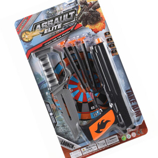 ASSAULT ELITE - Set Pistola con Freccette a Ventosa e Coltello (6 pz.)