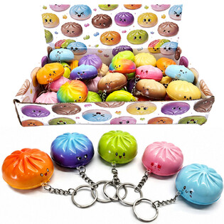 RAGE - PORTACHIAVI SQUISHY DUMPLING - COLORI MISTI - IN DISPLAY (24 pz.)