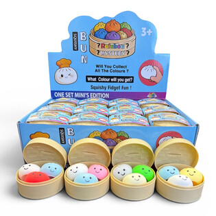 RAGE - Squishy MINI&rsquo;S EDITION Bun Dumplings PICCOLO (5.3 x 5.3 x 4.1 Cm) Viral 2026 Fidget Toy (24 pz.)