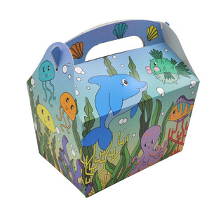 SCATOLA MENU BAMBINO MODELLO: ANIMALI MARINI - Dim. 18.5x12x19 CM (24 pz.)