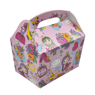 SCATOLA MENU MODELLO: PRINCIPESSA - Dim. 18.5x12x19 CM - FOODBOX - KIDSBOX (24 pz.)