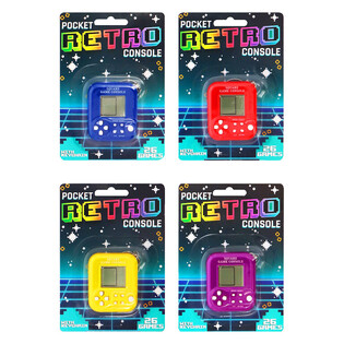 MINI CONSOLE RETRO GAME CON PORTACHIAVI - 26 GIOCHI (6 pz.)