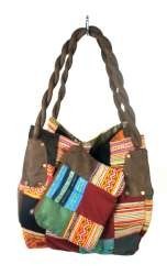 BORSA PATCHWORK GRANDE MARRONE B-FAIR (1 pz.)