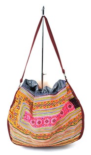 B-FAIR Borsa Saddle in Jeans e Rosso (1 pz.)