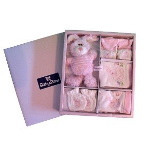 Set regalo nascita 5 pezzi BABY BOW - Bimba