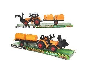 Trattore giocattolo con rimorchio in blister (2 pz.)