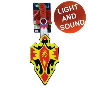Spada in schiuma con scudo su scheda (6 pz.) - Luci e suoni